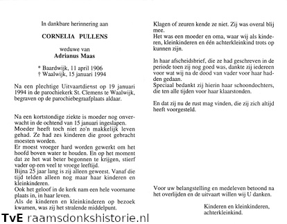 Cornelia Pullens Adrianus Maas