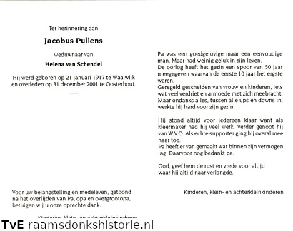 Jacobus Pullens Helena van Schendel
