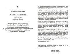 Maria Anna Pullens Adrianus Smeur