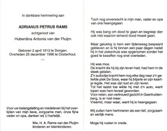 Adrianus Petrus Rams Huberdina Antonia van der Pluijm