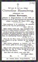 Cornelius Razenberg Adriana Hoevenaars