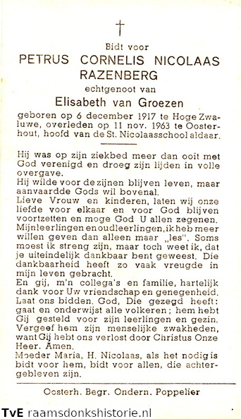 Petrus Cornelis Nicolaas Razenberg Elisabeth van Groezen