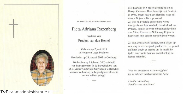 Pieta Adriana Razenberg Prudent van den Heuvel