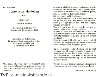 Cornelia van de Reijen Cornelis Roelen