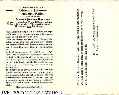 Adrianus Johannes van den Reijen Susanna Johanna Bergmans