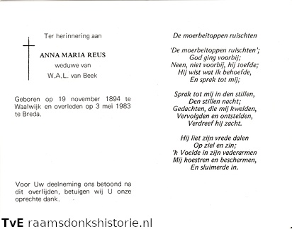 Anna Maria Reus W.A.L. van Beek