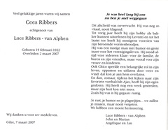 Cees Ribbers Luce van Alphen