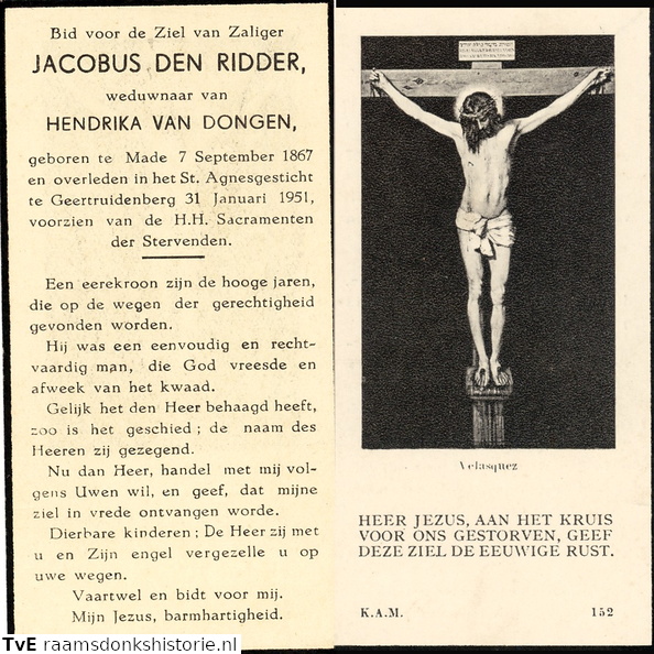 Jacobus de Ridder Hendrika van Dongen