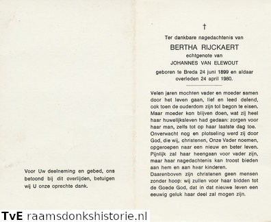 Bertha Rijckaert Johannes van Elewout