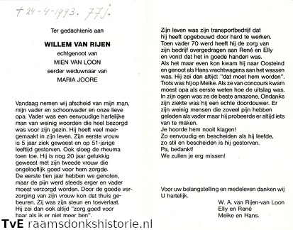 Willem van Rijen Mien van Loon Maria Joore
