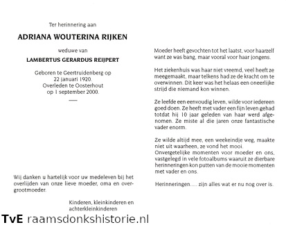 Adriana Wouterina Rijken Lambertus Gerardus Reijpert
