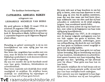 Catharina Adriana Rijken Leonardus Michielis van Beers