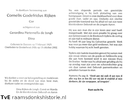 Cornelis Godefridus Rijken Gerardina Pieternella de Jongh