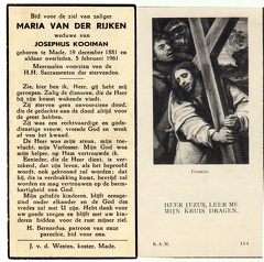 Maria van der Rijken Josephus Kooiman