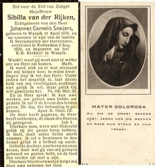 Sibilla van der Rijken Johannes Cornelis Sneijers