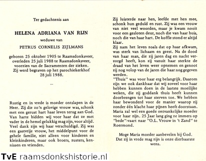 Helena Adriana van Rijn Petrus Cornelis Zijlmans