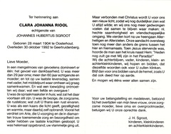 Clara Johanna Riool Johannes Hubertus Sgroot