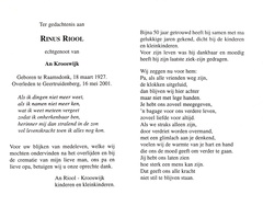 Rinus Riool An Krooswijk