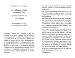 Johanna Anna Maria Roefs Jan Kolsters