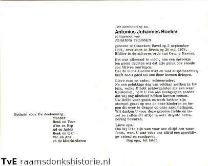 Antonius Johannes Roelen Johanna Thijssen