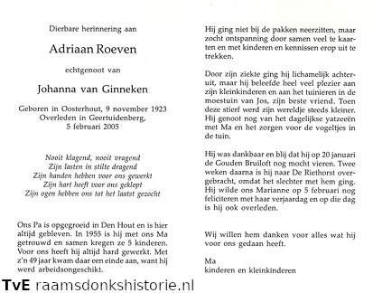 Adriaan Roeven Johanna van Ginneken