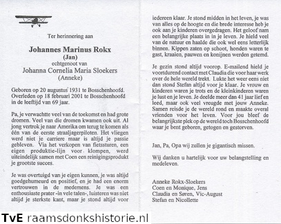 Johannes Marinus Rokx Johanna Cornelia Maria Sloekers