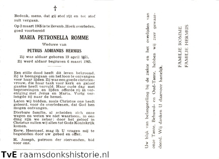 Maria Petronella Romme Petrus Adrianus Hermus
