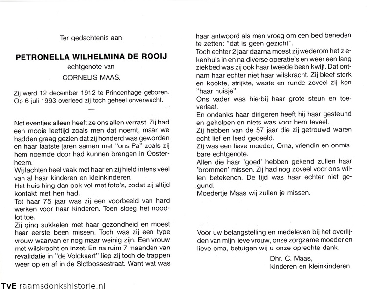 Petronella Wilhelmina de Rooij Cornelis Maas