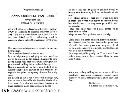 Anna Cornelia van Rooij Gerardus Sweep