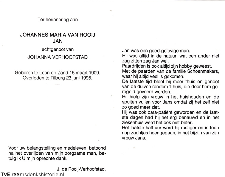 Johannes Maria van Rooij Johanna Verhoofstadt
