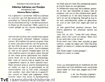 Albertus Adrianus van Rooijen Johanna Maria Ligthart