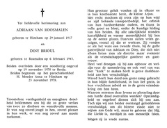 Adriaan van Roosmalen Diny Brioul