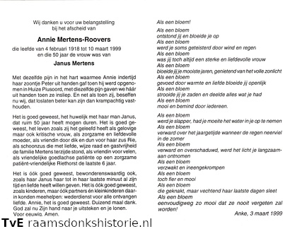 Annie Roovers Janus Mertens