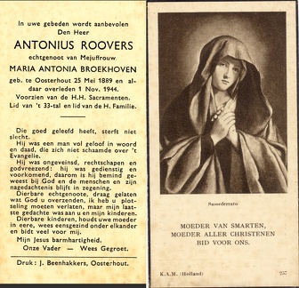 Antonius Roovers Maria Antonia Broekhoven