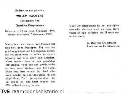 Willem Roovers Gerdina Diepstraten