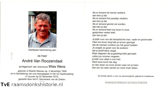 André van Roozendaal Wies Wens