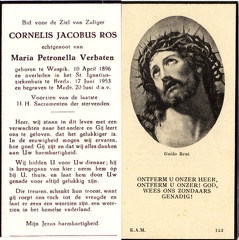 Cornelis Jacobus Ros Maria Petronella Verbaten