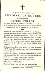 Antoinetta Rovers Petrus Welten