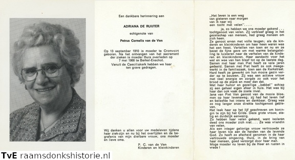 Adriana de Ruijter Petrus Cornelis van de Ven