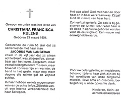 Christiana Francisca Rulens Jacobus van Langerak