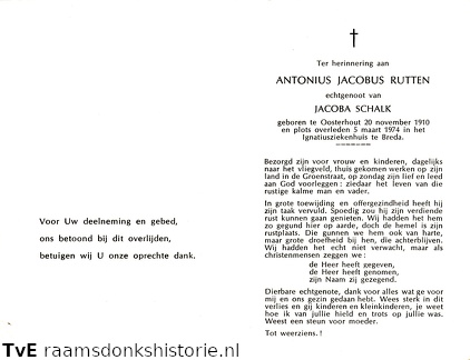 Antonius Jacobus Rutten Jacoba Schalk