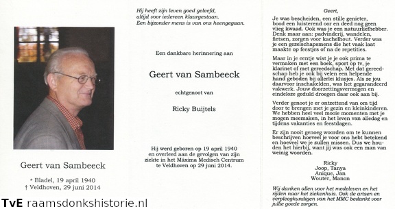 Sambeeck van Geert  Ricky Buijtels