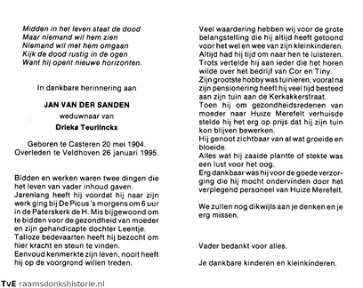 Jan van der Sanden Drieka Teurlinckx