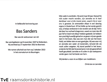 Bas Sanders Ad