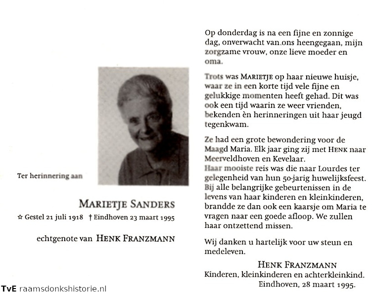 Marietje Sanders Henk Franzmann