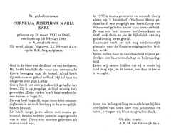 Cornelia Josephina Maria Sars