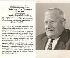 Christiaan Jan Gerardus Schapers Maria Gertruda Scheepers