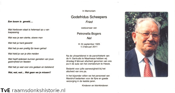 Godefridus Scheepers Petronella Bogers