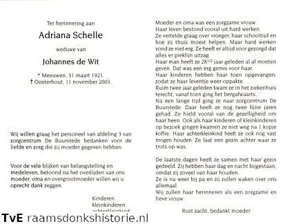 Adriana Schelle Johannes de Wit
