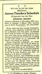 Joanna Theodora Schenkels Johannes Jansens